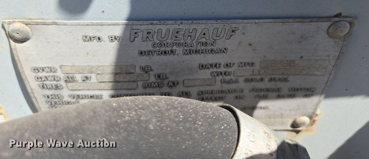 image for item DP6348 1986 Fruehauf FBX-F2-48 dry van trailer