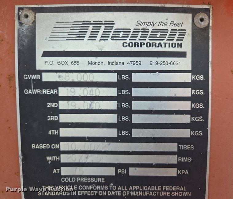 image for item DP6361 1992 Monon CC-248-53LW container trailer