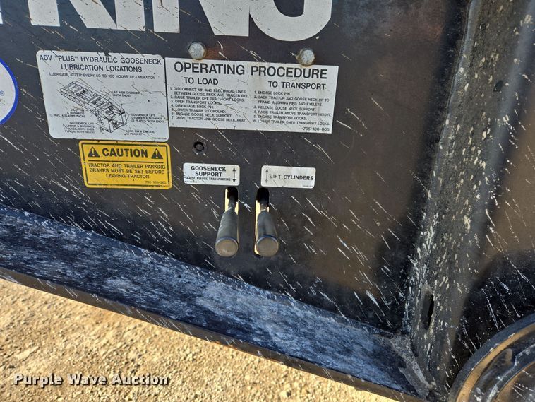 image for item DS3630 2017 Trail King TK110HDG-533 lowboy equipment trailer