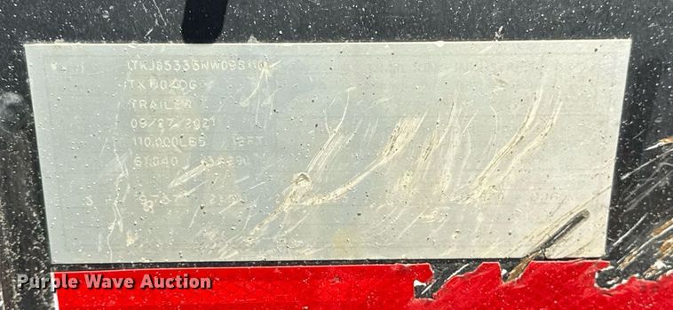 image for item DS3639 2022 Trail King TK 110 HDG lowboy equipment trailer