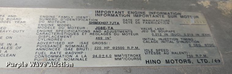 image for item DT4806 2006 Hino 268 flatbed truck