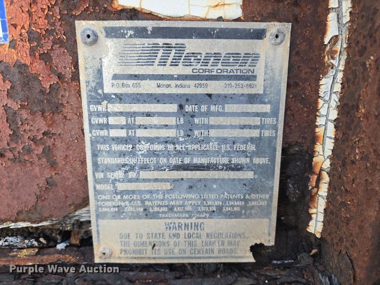 image for item DT4812 1989 Monon MA3-00-SA-28W dry van trailer