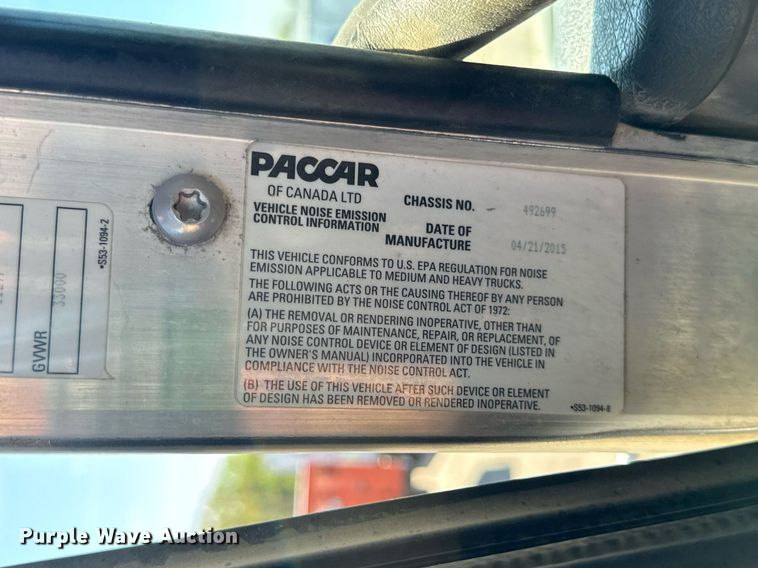 image for item DV1962 2016 Kenworth T370 semi truck