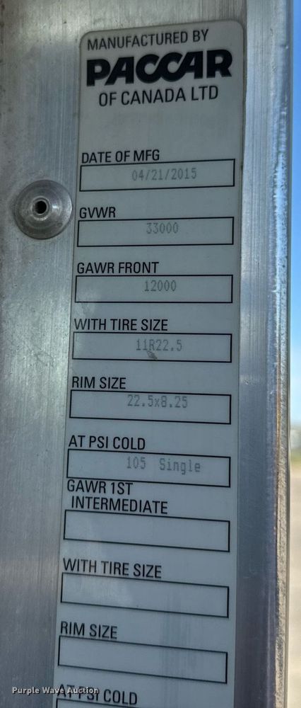 image for item DV1962 2016 Kenworth T370 semi truck