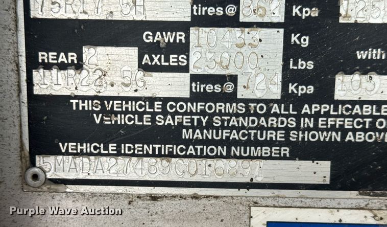 image for item DV4008 2009 Mac end dump trailer