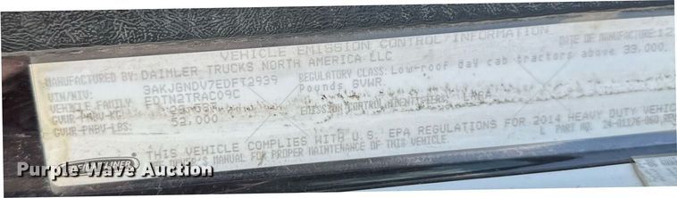 image for item EA2374 2014 Freightliner  Coronado SD 122 semi truck