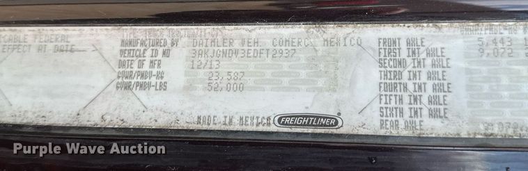 image for item EA2378 2014 Freightliner  Coronado SD 122 semi truck