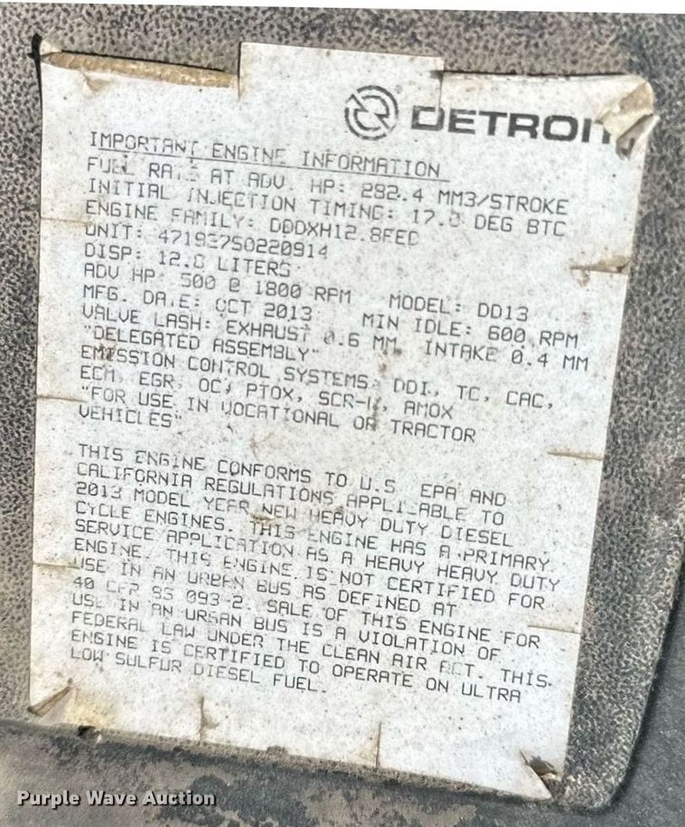 image for item EA2380 2014 Freightliner Coronado SD 122 semi truck