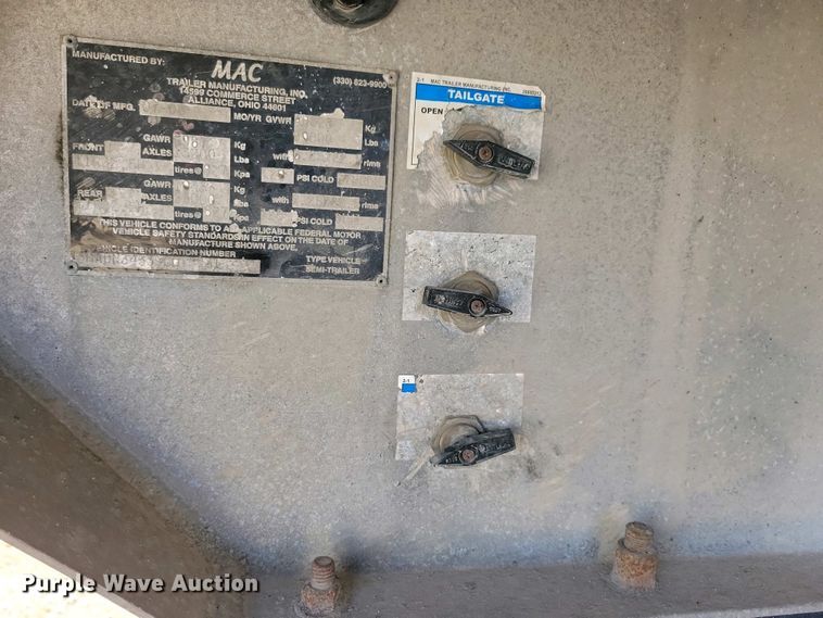 image for item EA2397 2009 Mac Trailer end dump trailer