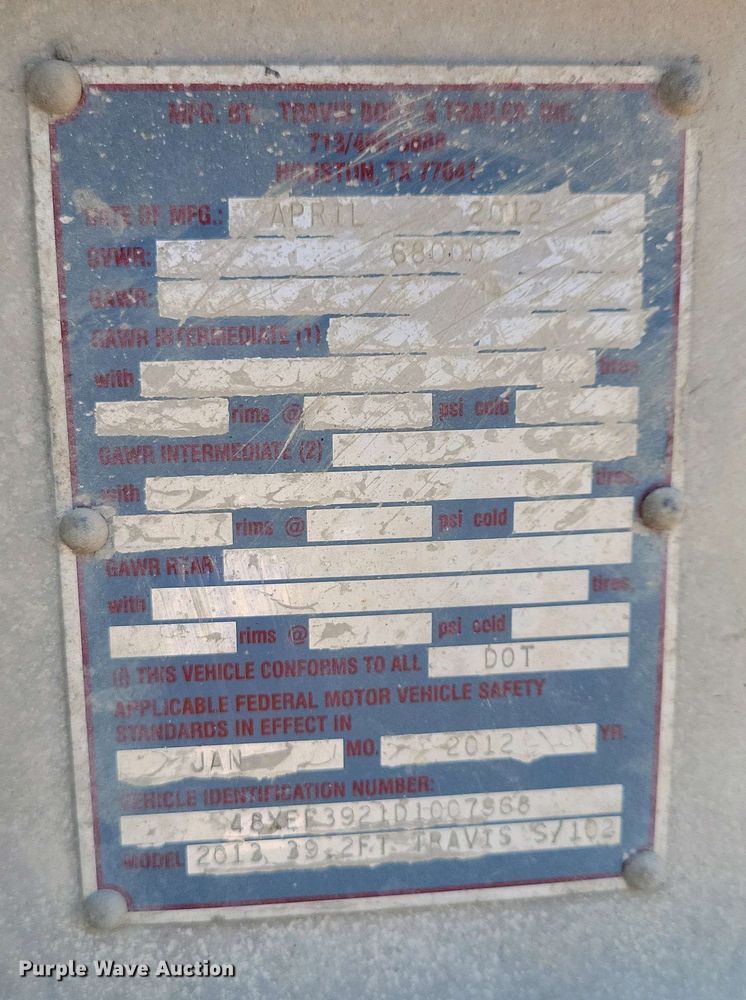 image for item EA2403 2013 Travis bottom dump trailer