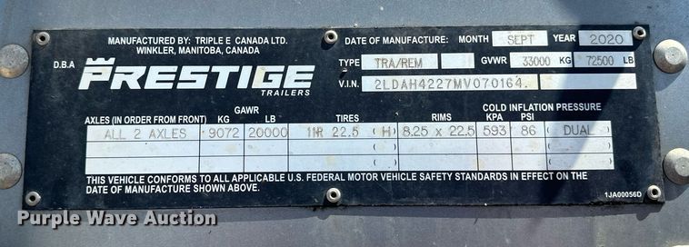 image for item EA2416 2021 Prestige grain trailer