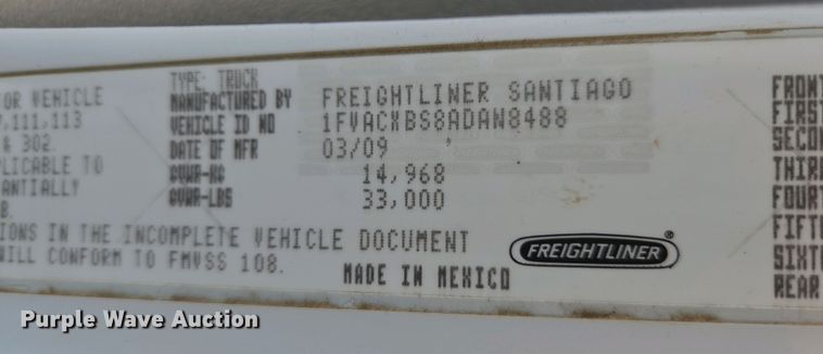 image for item EC0978 2010 Freightliner Business Class M2 street sweeper truck