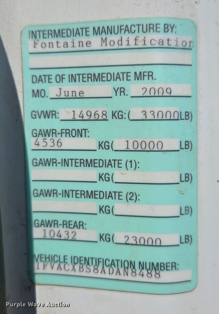 image for item EC0978 2010 Freightliner Business Class M2 street sweeper truck