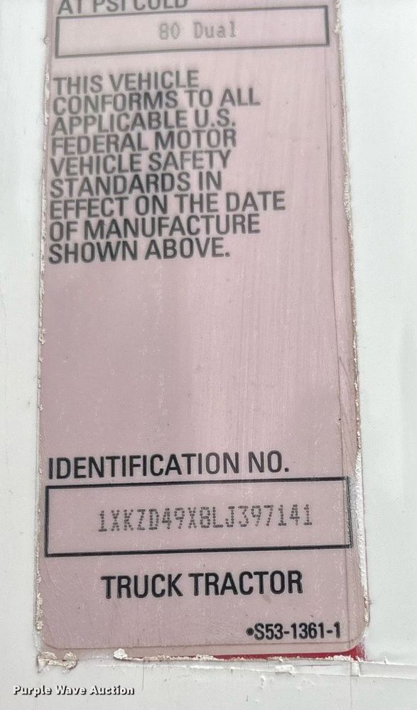 image for item EF3098 2020 Kenworth T880 semi truck