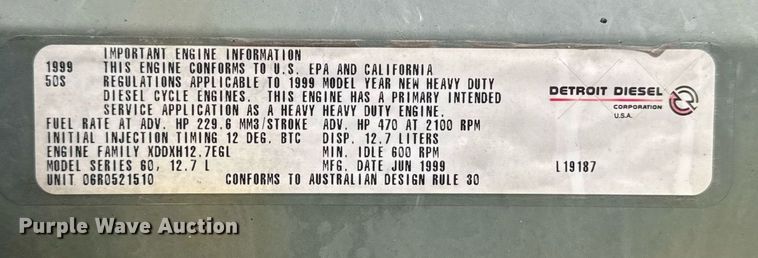 image for item EG5809 2000 Freightliner FLD Conventional  semi truck