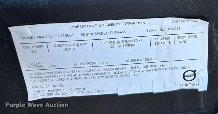 image for item EG6436 2021 Volvo VNL semi truck