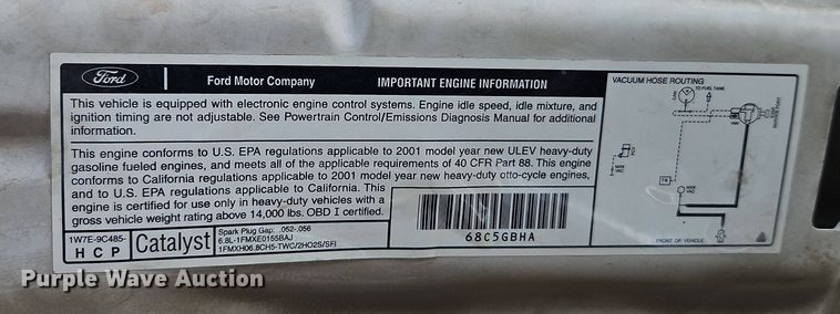 image for item EI8965 2001 Ford F450 Super Duty utility / service truck