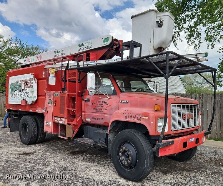 image for item EI8983 1991 GMC Top Kick forestry bucket truck
