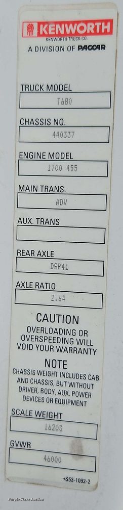 image for item EJ0006 2015 Kenworth T680 semi truck