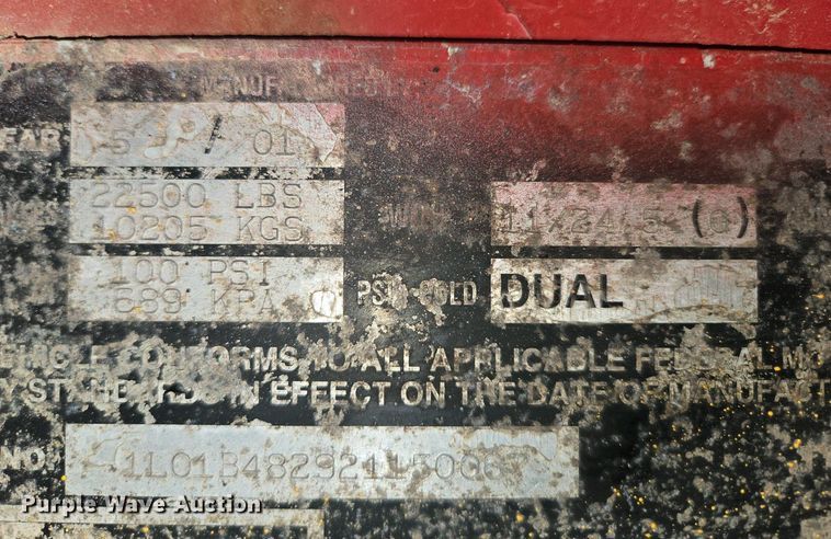 image for item EN3587 2002 Lufkin FL-XL flatbed trailer