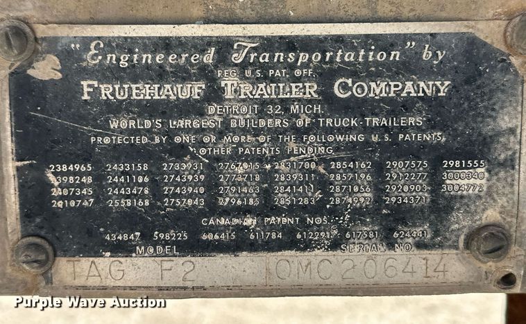 image for item EQ4702 1963 Fruehauf F2 tank trailer