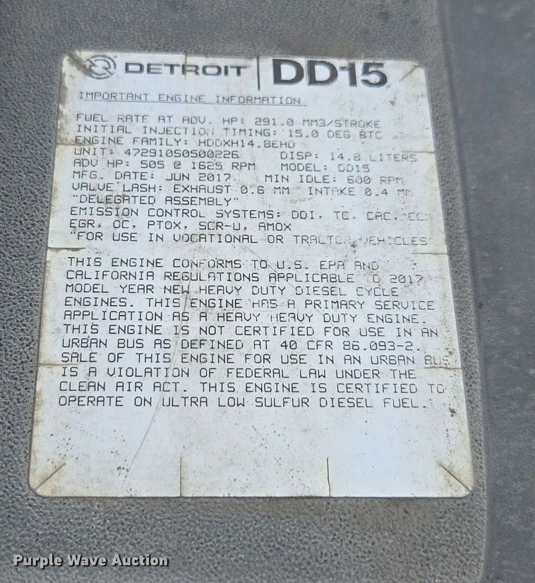 image for item FB9384 2018 Freightliner Cascadia 125 semi truck