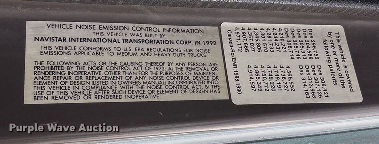 image for item OB9615 1993 International 4700 flatbed truck