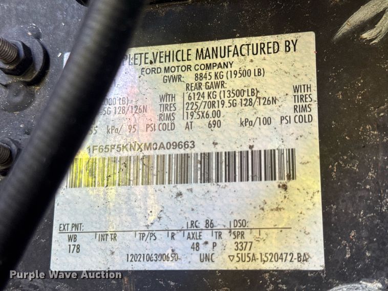 image for item YA0314 2021 Ford delivery truck