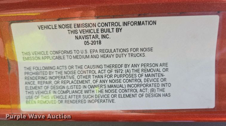 image for item YA0453 2019 International LT625 semi truck