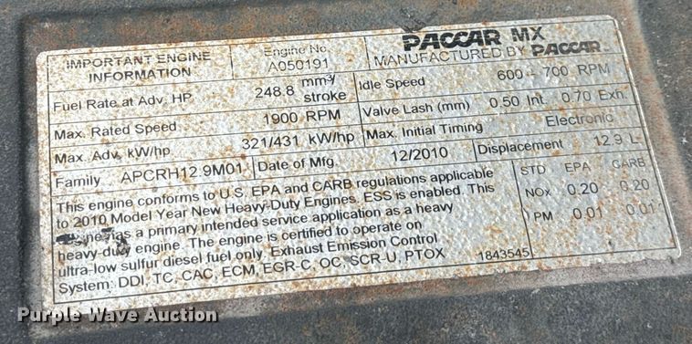 image for item YA0460 2012 Kenworth T660 semi truck