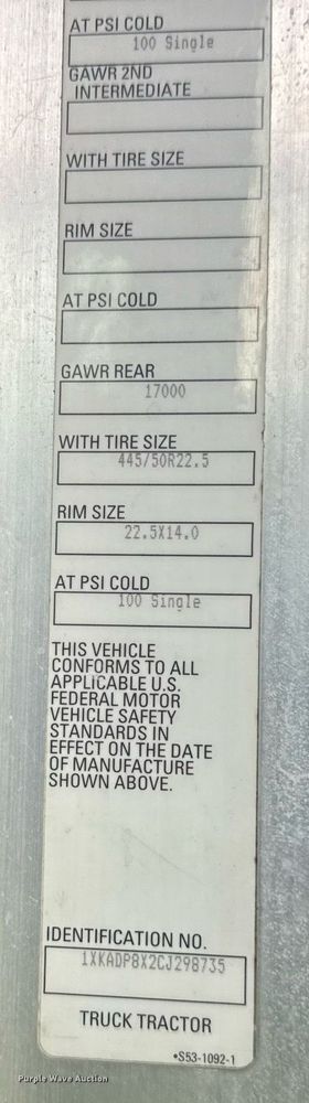 image for item YA0460 2012 Kenworth T660 semi truck