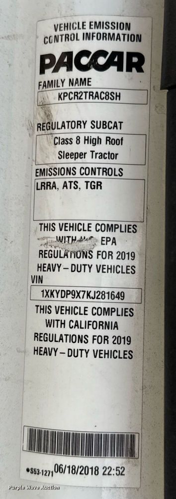 image for item YA0503 2019 Kenworth  T680 semi truck