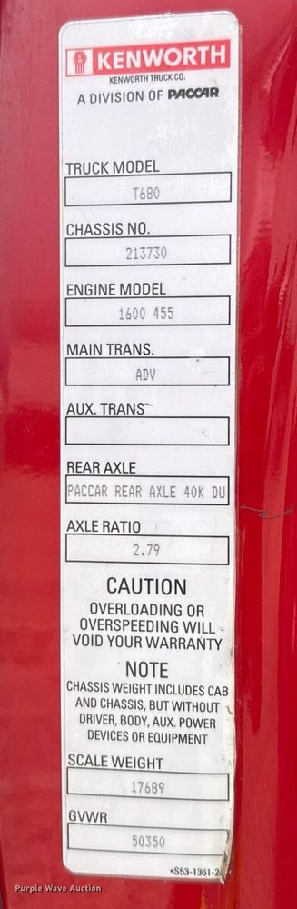 image for item YA0516 2018 Kenworth T680 semi truck
