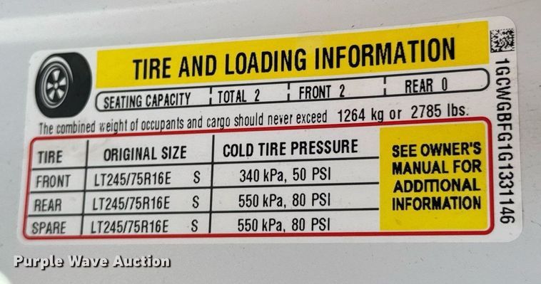 image for item DO0956 2016 Chevrolet Express G2500 van