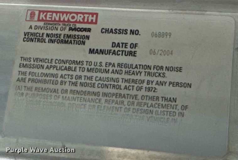 image for item DO0967 2005 Kenworth W900 ready mix truck