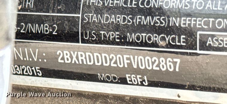 image for item DO0973 2015 Can-Am Spyder F3 SE6 motorcycle