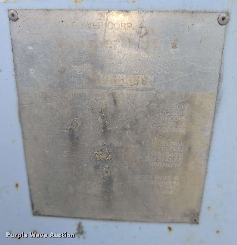 image for item DO7939 MQ Whisperweld FSW300SS welder/generator