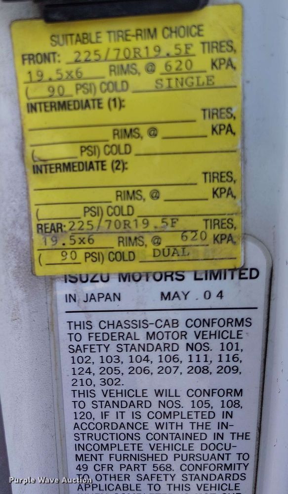 image for item DP4923 2005 Chevrolet W5500 utility / service truck