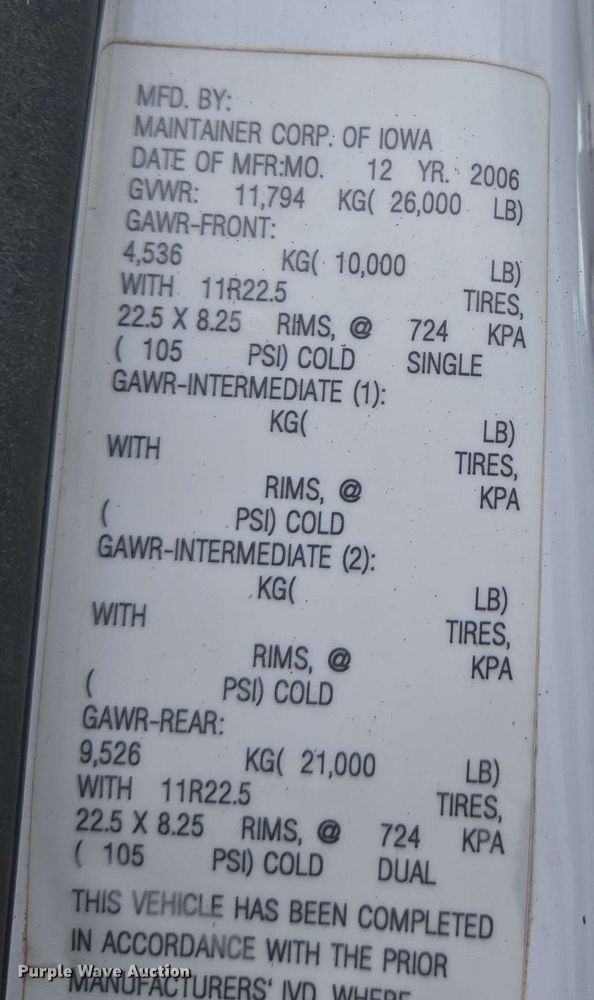 image for item DP6374 2007 Freightliner Business Class M2 utility / service truck