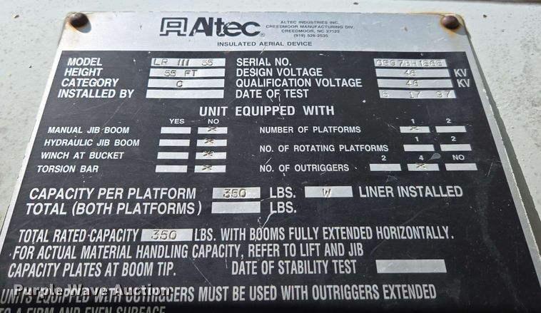 image for item DP6381 1987 Mack CS300P bucket truck