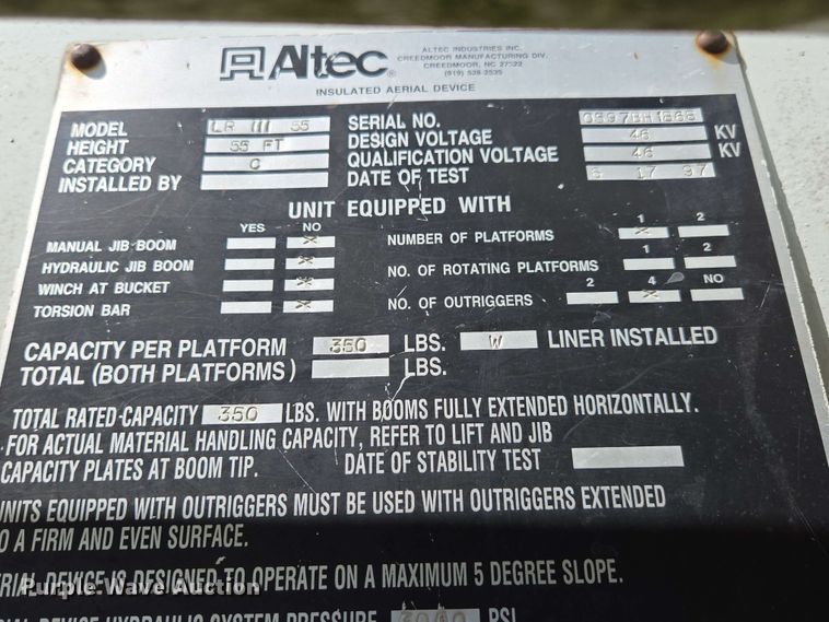 image for item DP6381 1987 Mack CS300P bucket truck