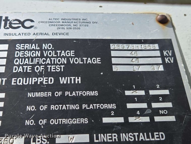 image for item DP6381 1987 Mack CS300P bucket truck