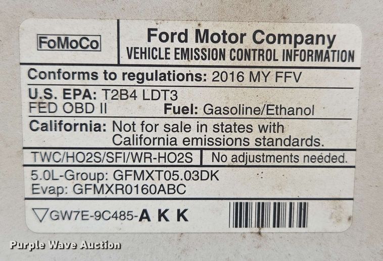 image for item DP6410 2016 Ford F150 XL SuperCab pickup truck