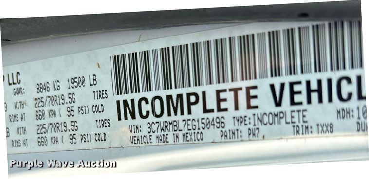 image for item DS3666 2014 Dodge Ram 5500HD utility / service truck