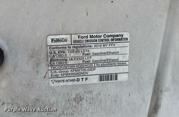 image for item DS3697 2019 Ford F150 SuperCrew pickup truck