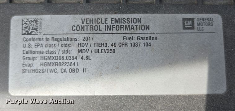 image for item DT4827 2017 Chevrolet Express 2500 van