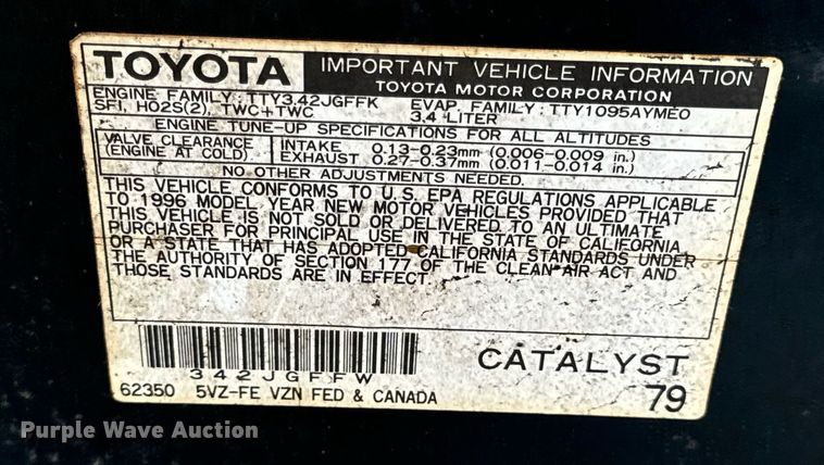 image for item DV1883 1996 Toyota 4Runner Limited SUV