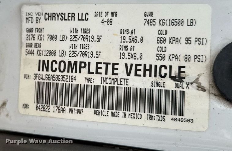 image for item DV2532 2008 Sterling Bullet utility / service truck