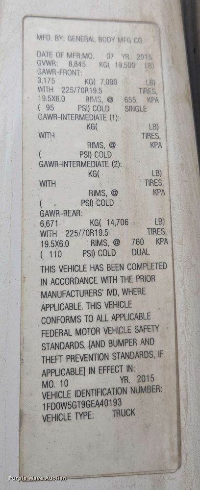 image for item DW1936 2016 Ford F550 Super Duty XL SuperCab utility / service truck