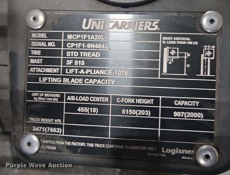 image for item DW1943 Nissan CFS40 forklift